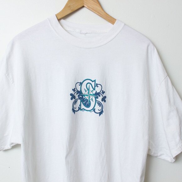 Seattle Mariners Shirt Men White Trader Joes Mom Tee - Picture 6 of 6
